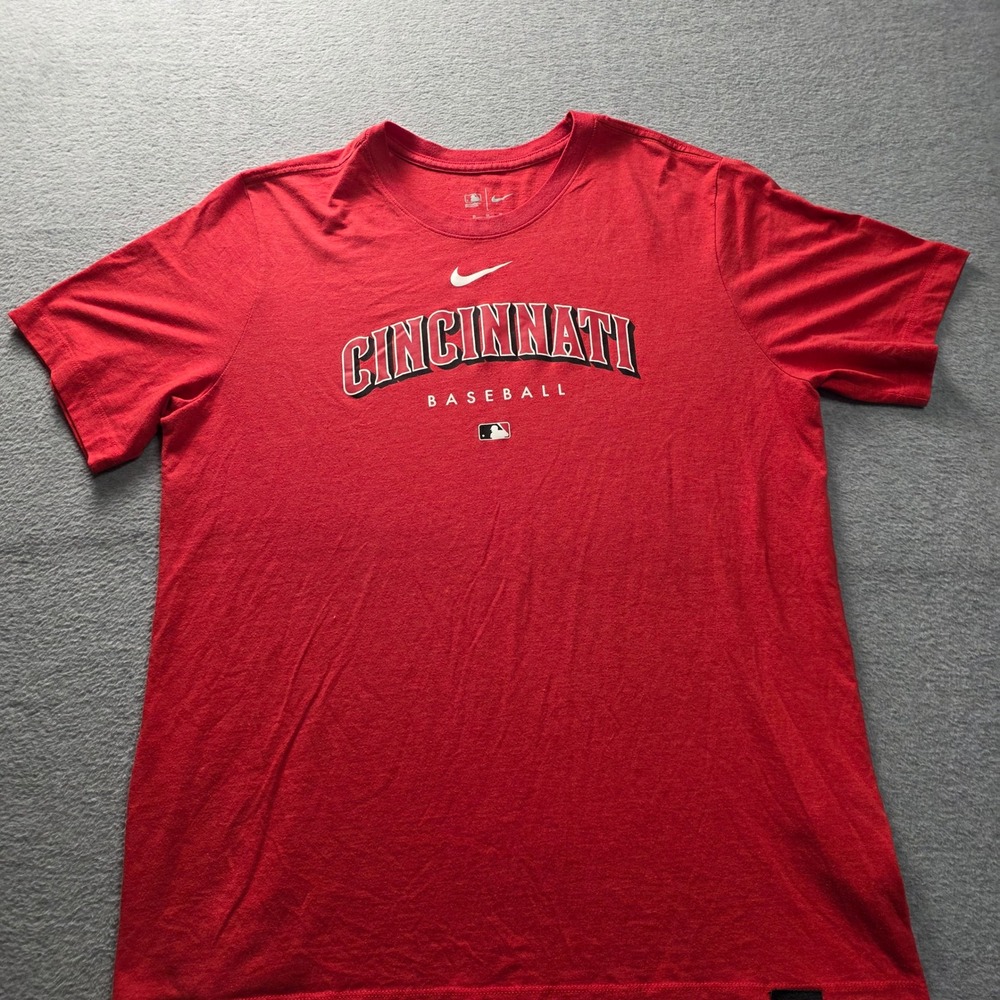 Cincinnati Baseball Nike T-Shirt Mens XL Red MLB Authentic Collection Tee